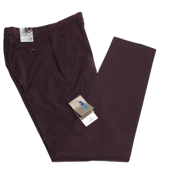 Meyer NWT Dress Pants Size 102 (US 36) Bonn in Purple Polyester & Wool